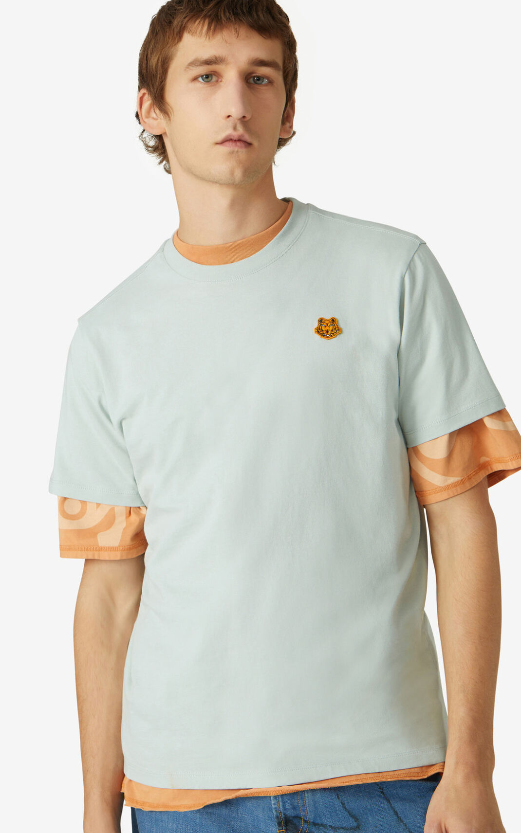 Kenzo 虎 Crest Tシャツ メンズ オリーブ 緑 - DEZTSA347